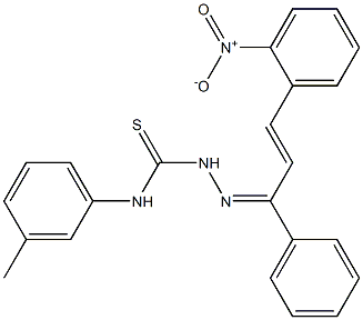 N-(3-methylphenyl)-2-[(Z,2E)-3-(2-nitrophenyl)-1-phenyl-2-propenylidene]-1-hydrazinecarbothioamide Struktur