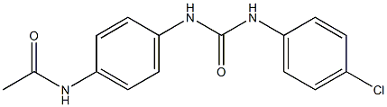 N-(4-{[(4-chloroanilino)carbonyl]amino}phenyl)acetamide Struktur