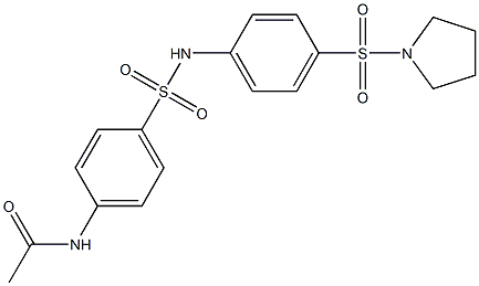 N-(4-{[4-(1-pyrrolidinylsulfonyl)anilino]sulfonyl}phenyl)acetamide Struktur