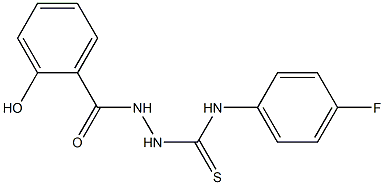 N-(4-fluorophenyl)-2-(2-hydroxybenzoyl)-1-hydrazinecarbothioamide Struktur