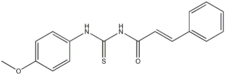 N-(4-methoxyphenyl)-N'-[(E)-3-phenyl-2-propenoyl]thiourea Struktur