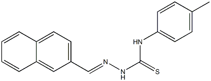 N-(4-methylphenyl)-2-[(E)-2-naphthylmethylidene]-1-hydrazinecarbothioamide Struktur