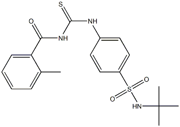 N-(tert-butyl)-4-({[(2-methylbenzoyl)amino]carbothioyl}amino)benzenesulfonamide Struktur