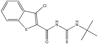 N-(tert-butyl)-N'-[(3-chloro-1-benzothiophen-2-yl)carbonyl]thiourea Struktur