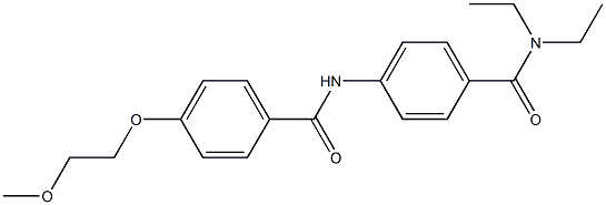 N,N-diethyl-4-{[4-(2-methoxyethoxy)benzoyl]amino}benzamide Struktur