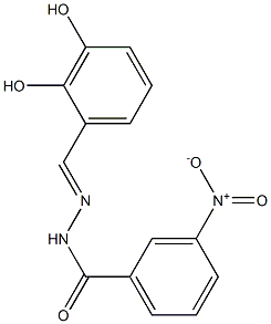 N'-[(E)-(2,3-dihydroxyphenyl)methylidene]-3-nitrobenzohydrazide Struktur