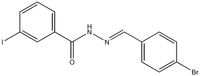 N'-[(E)-(4-bromophenyl)methylidene]-3-iodobenzohydrazide Struktur