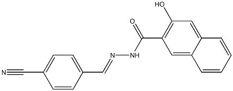 N'-[(E)-(4-cyanophenyl)methylidene]-3-hydroxy-2-naphthohydrazide Struktur