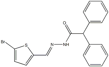 N'-[(E)-(5-bromo-2-thienyl)methylidene]-2,2-diphenylacetohydrazide Struktur