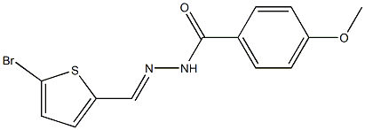 N'-[(E)-(5-bromo-2-thienyl)methylidene]-4-methoxybenzohydrazide Struktur