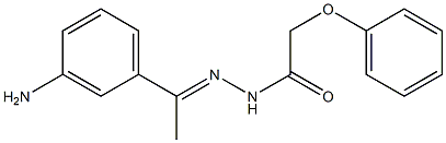 N'-[(E)-1-(3-aminophenyl)ethylidene]-2-phenoxyacetohydrazide Struktur