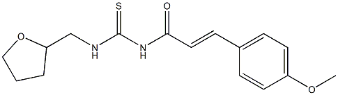 N-[(E)-3-(4-methoxyphenyl)-2-propenoyl]-N'-(tetrahydro-2-furanylmethyl)thiourea Struktur