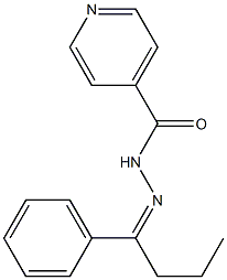 N'-[(Z)-1-phenylbutylidene]isonicotinohydrazide Struktur