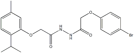 N'-[2-(4-bromophenoxy)acetyl]-2-(2-isopropyl-5-methylphenoxy)acetohydrazide Struktur