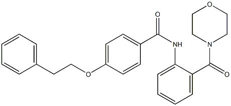 N-[2-(4-morpholinylcarbonyl)phenyl]-4-(phenethyloxy)benzamide Struktur