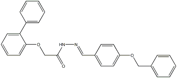 N'-{(E)-[4-(benzyloxy)phenyl]methylidene}-2-([1,1'-biphenyl]-2-yloxy)acetohydrazide Struktur