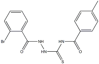 N-{[2-(2-bromobenzoyl)hydrazino]carbothioyl}-4-methylbenzamide Struktur