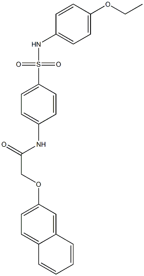 N-{4-[(4-ethoxyanilino)sulfonyl]phenyl}-2-(2-naphthyloxy)acetamide Struktur