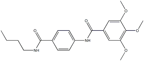 N-{4-[(butylamino)carbonyl]phenyl}-3,4,5-trimethoxybenzamide Struktur