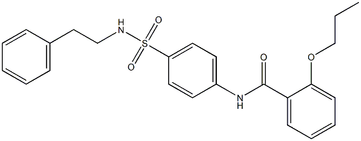 N-{4-[(phenethylamino)sulfonyl]phenyl}-2-propoxybenzamide Struktur