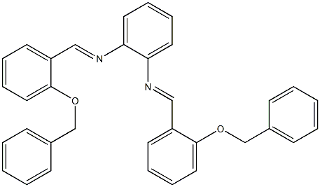 N-{(E)-[2-(benzyloxy)phenyl]methylidene}-N-[2-({(E)-[2-(benzyloxy)phenyl]methylidene}amino)phenyl]amine Struktur