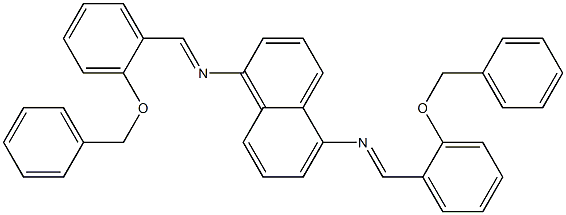 N-{(E)-[2-(benzyloxy)phenyl]methylidene}-N-[5-({(E)-[2-(benzyloxy)phenyl]methylidene}amino)-1-naphthyl]amine Struktur