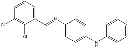 N-(4-anilinophenyl)-N-[(E)-(2,3-dichlorophenyl)methylidene]amine Struktur