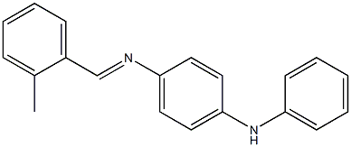 N-(4-anilinophenyl)-N-[(E)-(2-methylphenyl)methylidene]amine Struktur