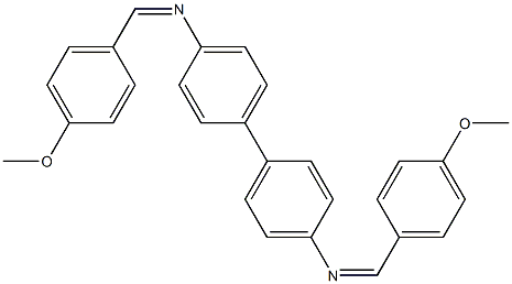 N-[(Z)-(4-methoxyphenyl)methylidene]-N-(4'-{[(Z)-(4-methoxyphenyl)methylidene]amino}[1,1'-biphenyl]-4-yl)amine Struktur