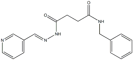 N-benzyl-4-oxo-4-{2-[(E)-3-pyridinylmethylidene]hydrazino}butanamide Struktur