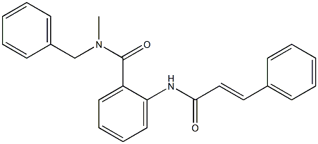 N-benzyl-N-methyl-2-{[(E)-3-phenyl-2-propenoyl]amino}benzamide Struktur