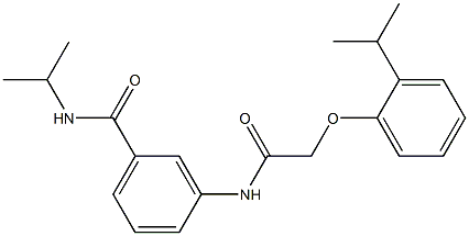 N-isopropyl-3-{[2-(2-isopropylphenoxy)acetyl]amino}benzamide Struktur