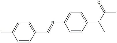 N-methyl-N-(4-{[(E)-(4-methylphenyl)methylidene]amino}phenyl)acetamide Struktur