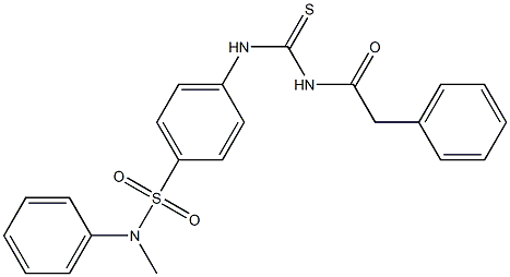 N-methyl-N-phenyl-4-({[(2-phenylacetyl)amino]carbothioyl}amino)benzenesulfonamide Struktur