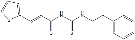 N-phenethyl-N'-[(E)-3-(2-thienyl)-2-propenoyl]thiourea Struktur