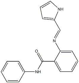 N-phenyl-2-{[(E)-1H-pyrrol-2-ylmethylidene]amino}benzamide Struktur