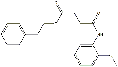 phenethyl 4-(2-methoxyanilino)-4-oxobutanoate Struktur