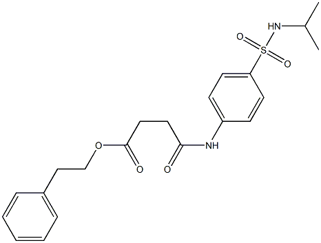 phenethyl 4-{4-[(isopropylamino)sulfonyl]anilino}-4-oxobutanoate Struktur