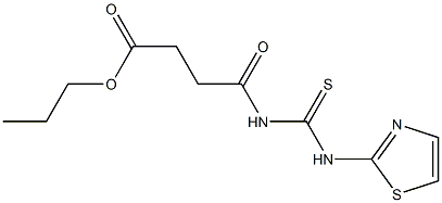 propyl 4-oxo-4-{[(1,3-thiazol-2-ylamino)carbothioyl]amino}butanoate Struktur