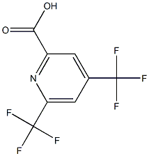 4,6-bis(trifluoromethyl)-2-pyridinecarboxylic acid Struktur