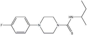 (4-(4-fluorophenyl)piperazinyl)((methylpropyl)amino)methane-1-thione Struktur