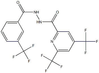 4,6-bis(trifluoromethyl)-N'-[3-(trifluoromethyl)benzoyl]-2-pyridinecarbohydrazide Struktur