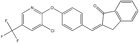 2-[(Z)-(4-{[3-chloro-5-(trifluoromethyl)-2-pyridinyl]oxy}phenyl)methylidene]-1H-inden-1(3H)-one Struktur