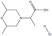 2-(2,6-dimethylmorpholin-4-yl)propanoic acid hydrochloride Struktur