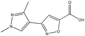 3-(1,3-dimethyl-1H-pyrazol-4-yl)isoxazole-5-carboxylic acid Struktur