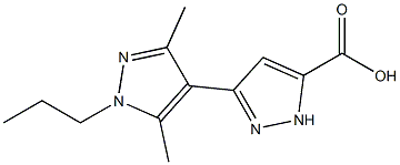 3',5'-dimethyl-1'-propyl-1H,1'H-3,4'-bipyrazole-5-carboxylic acid Struktur