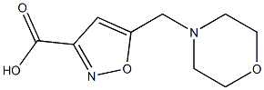 5-(morpholin-4-ylmethyl)isoxazole-3-carboxylic acid Struktur