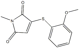 2-(2-Methoxyphenylthio)-N-methylmaleimide Struktur