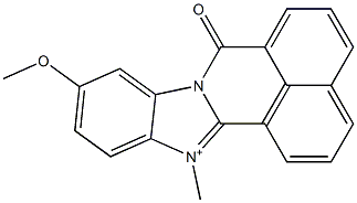 10-Methoxy-13-methyl-7-oxo-7H-benzimidazo[2,1-a]benz[de]isoquinolin-13-ium Struktur