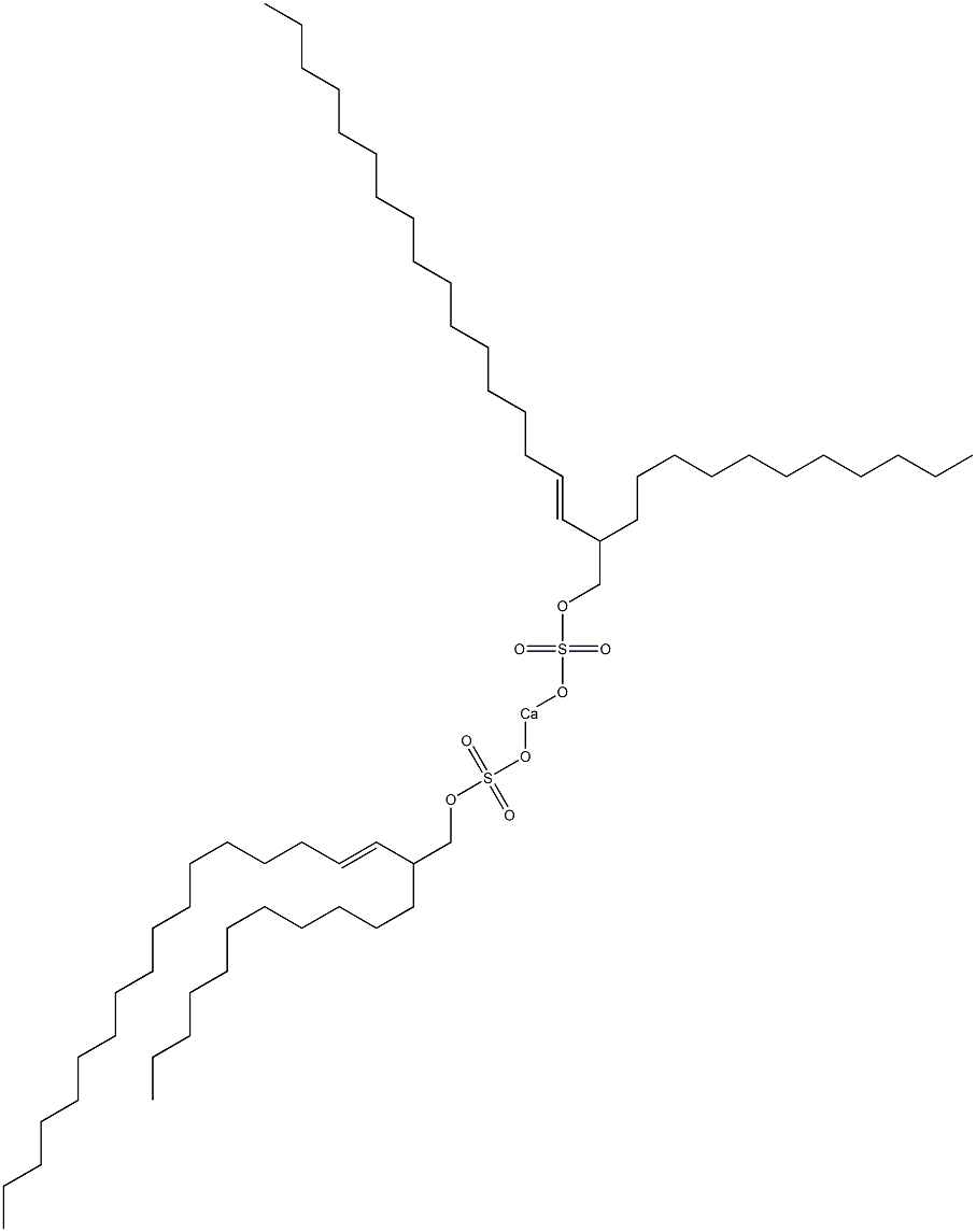 Bis(2-undecyl-3-nonadecenyloxysulfonyloxy)calcium Struktur